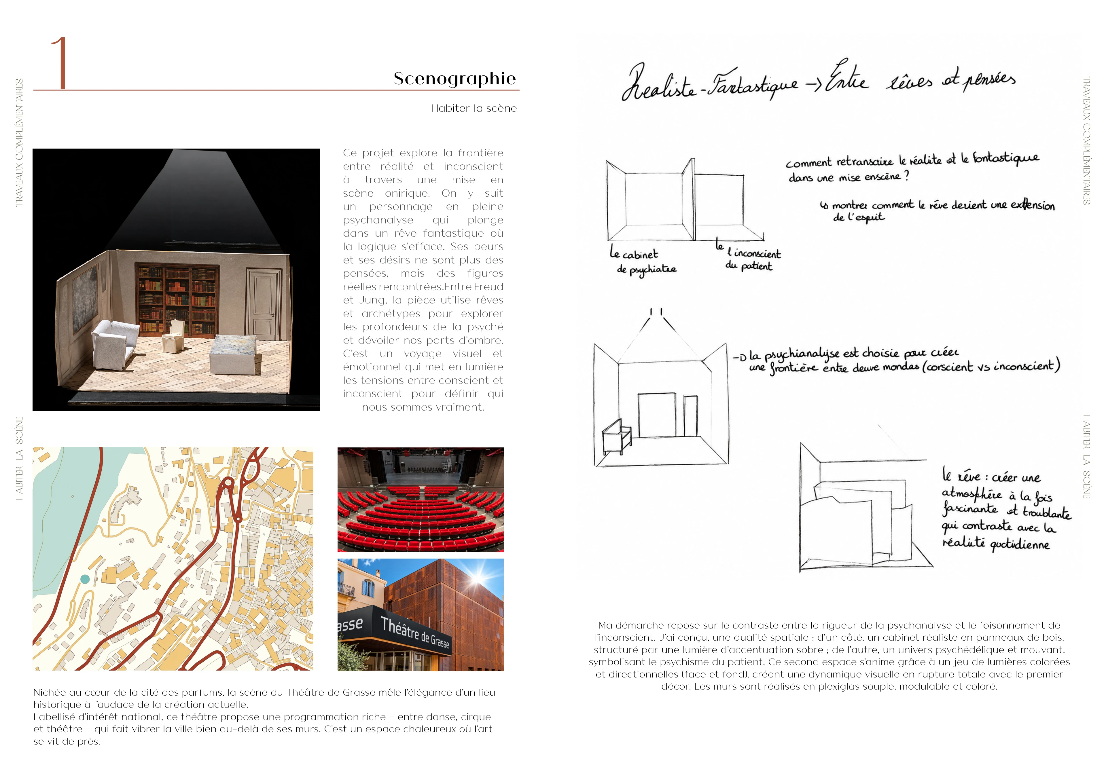 Inhabiting the Stage - Context & design, portfolio board