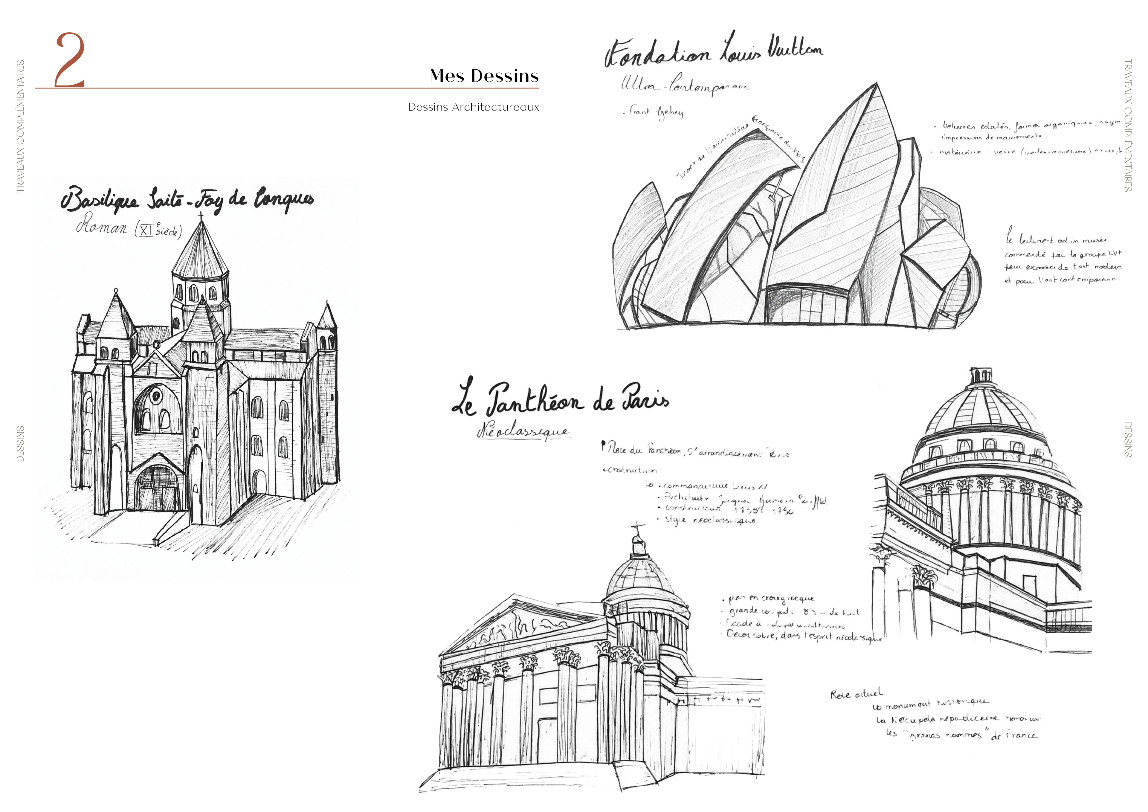 Drawings - Architectural studies, portfolio board