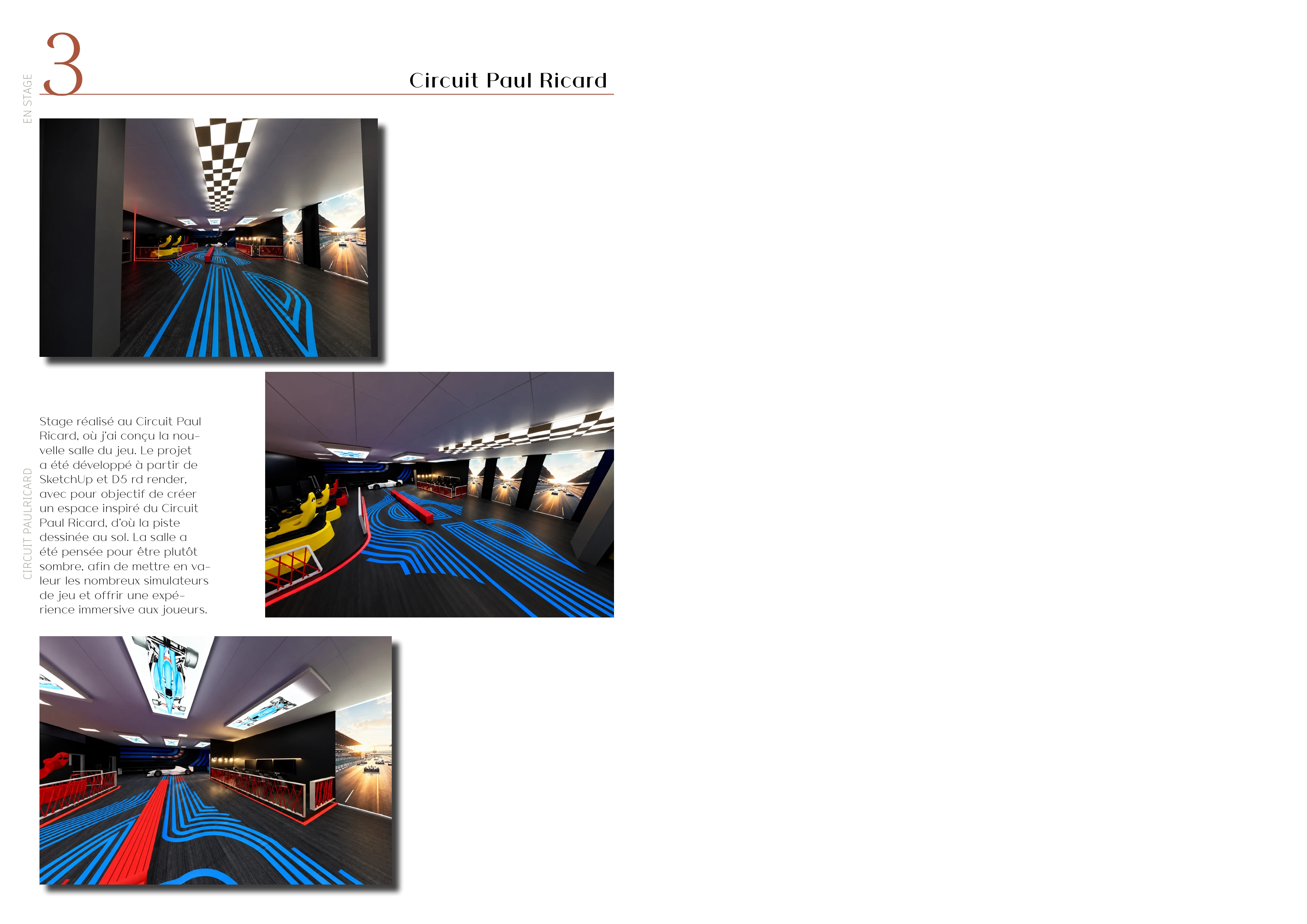 Paul Ricard Circuit - Games room - perspectives, portfolio board